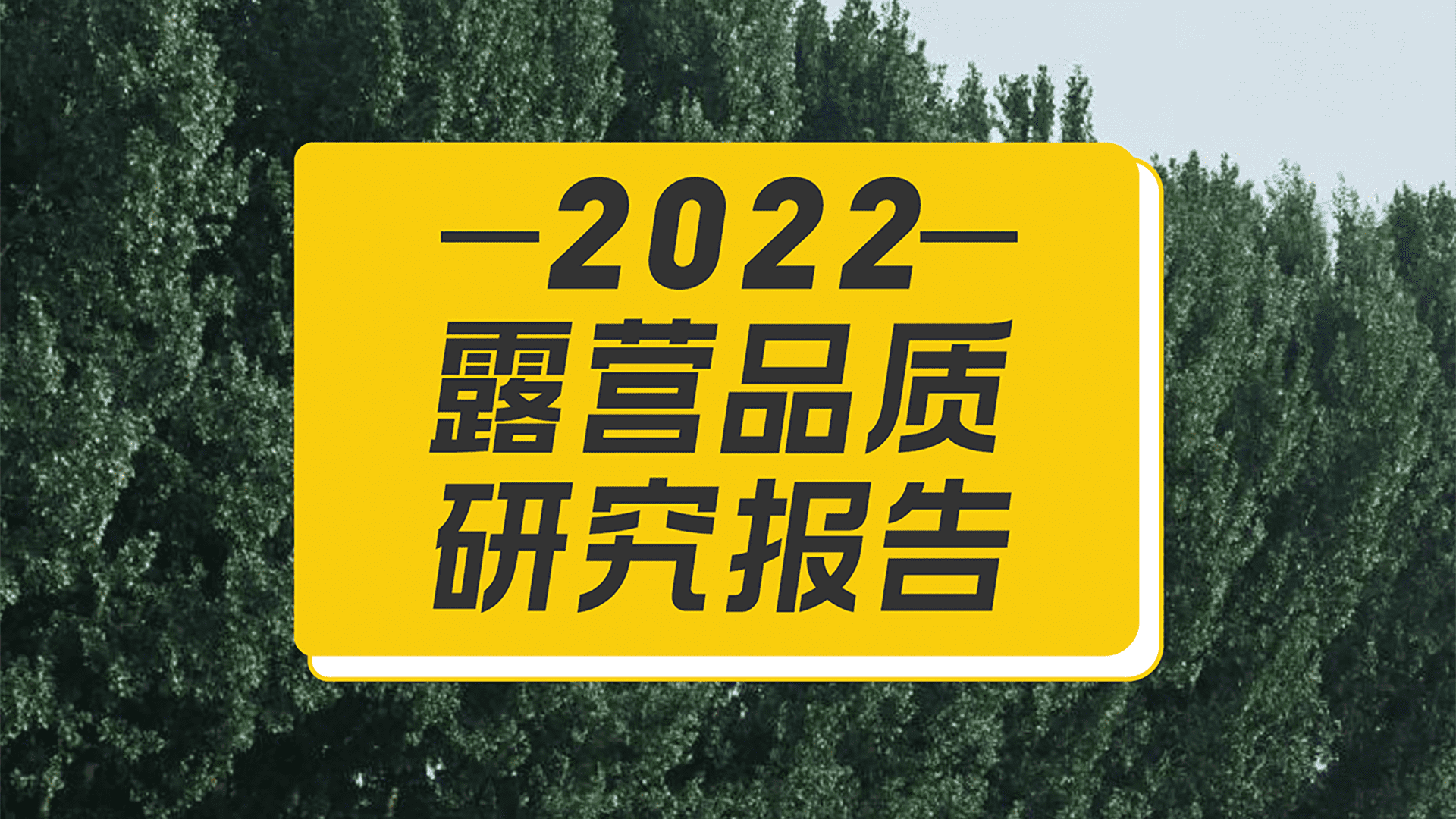 2022露营品质研究报告