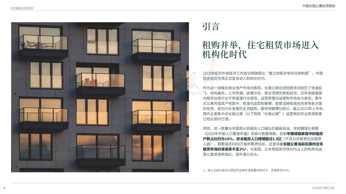 中国长租公寓投资报告-CBRE 中国长租公寓投资报告-CBRE
