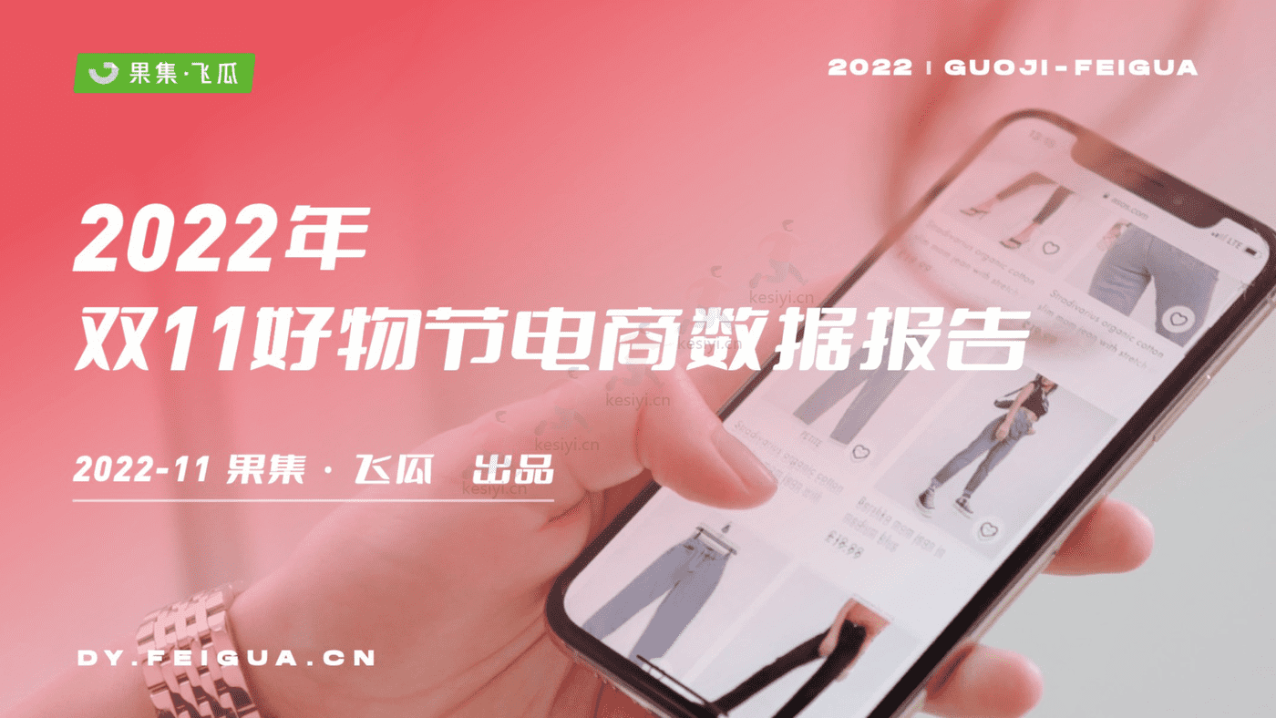 2022年双11月好物节电商数据报告-果集飞瓜 2022年双11月好物节电商数据报告-果集飞瓜