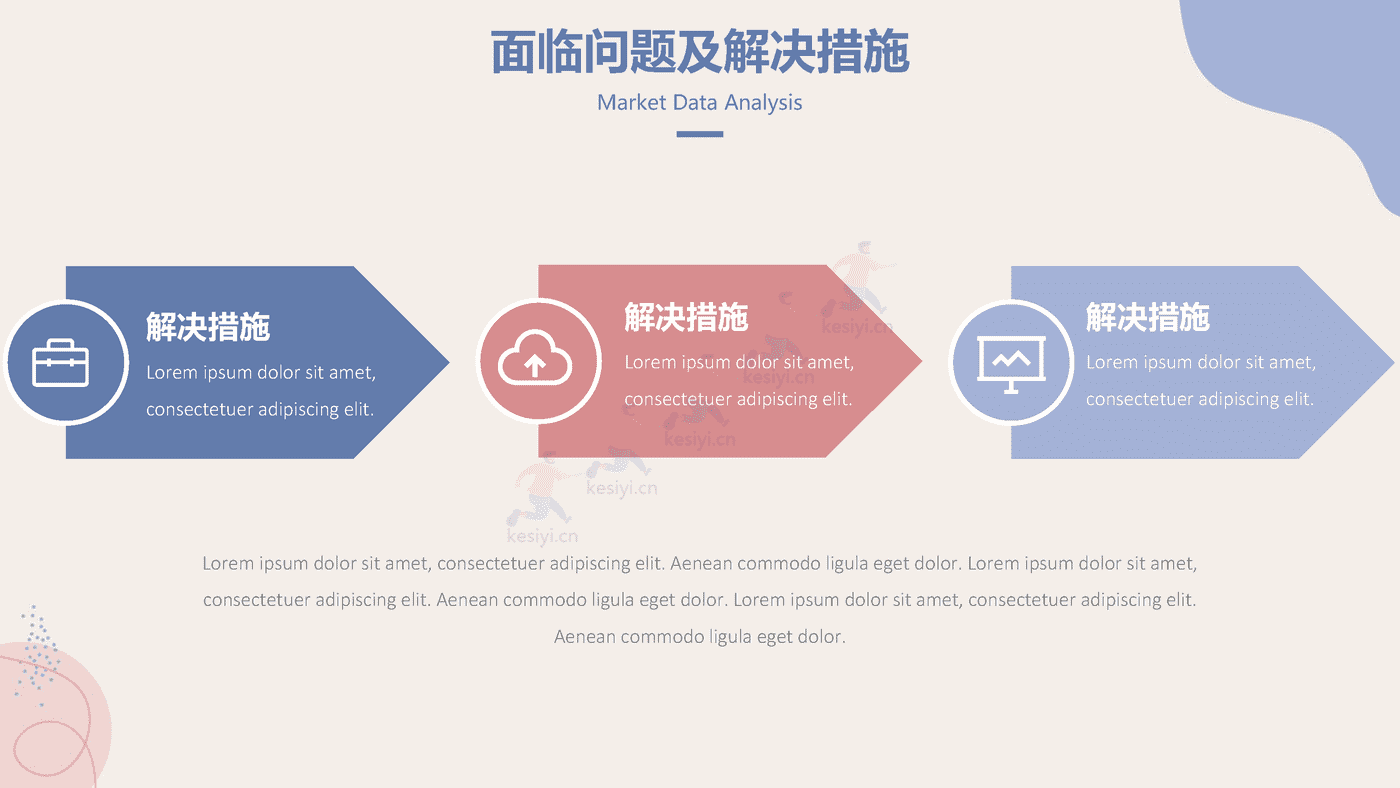 马卡龙配色工作总结汇报PPT模板 附带图标