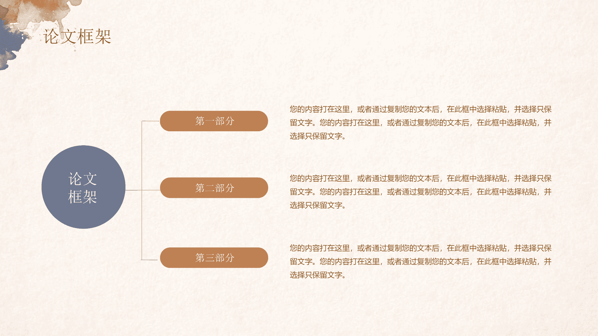 水彩晕染论文开题答辩PPT模板