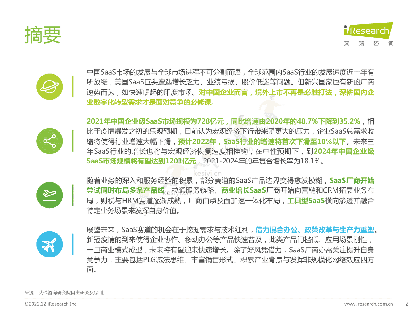 中国企业级SaaS行业研究报告:静水流深-艾瑞咨询 中国企业级SaaS行业研究报告:静水流深-艾瑞咨询