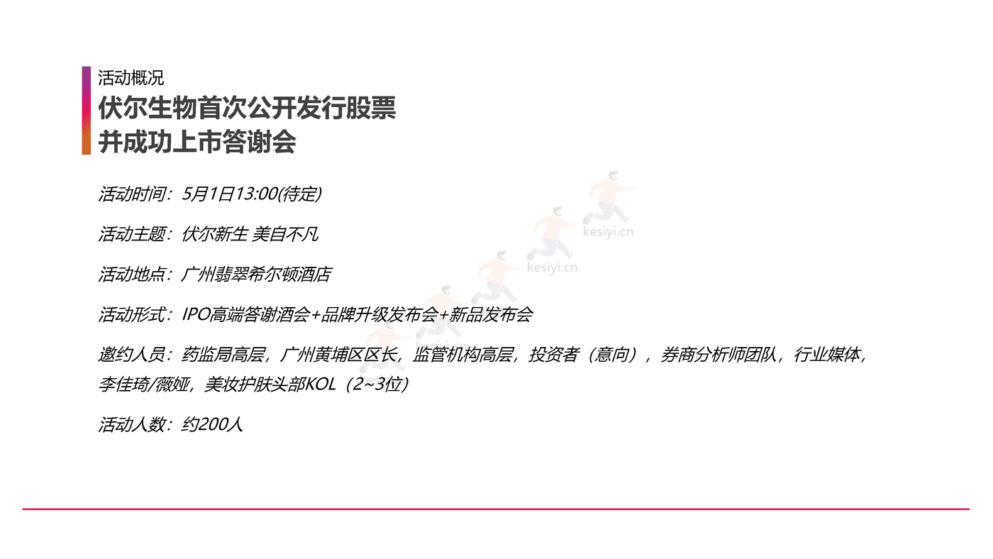 伏尔集团IPO上市阶段传播活动规划方案 伏尔集团IPO上市阶段传播活动规划方案