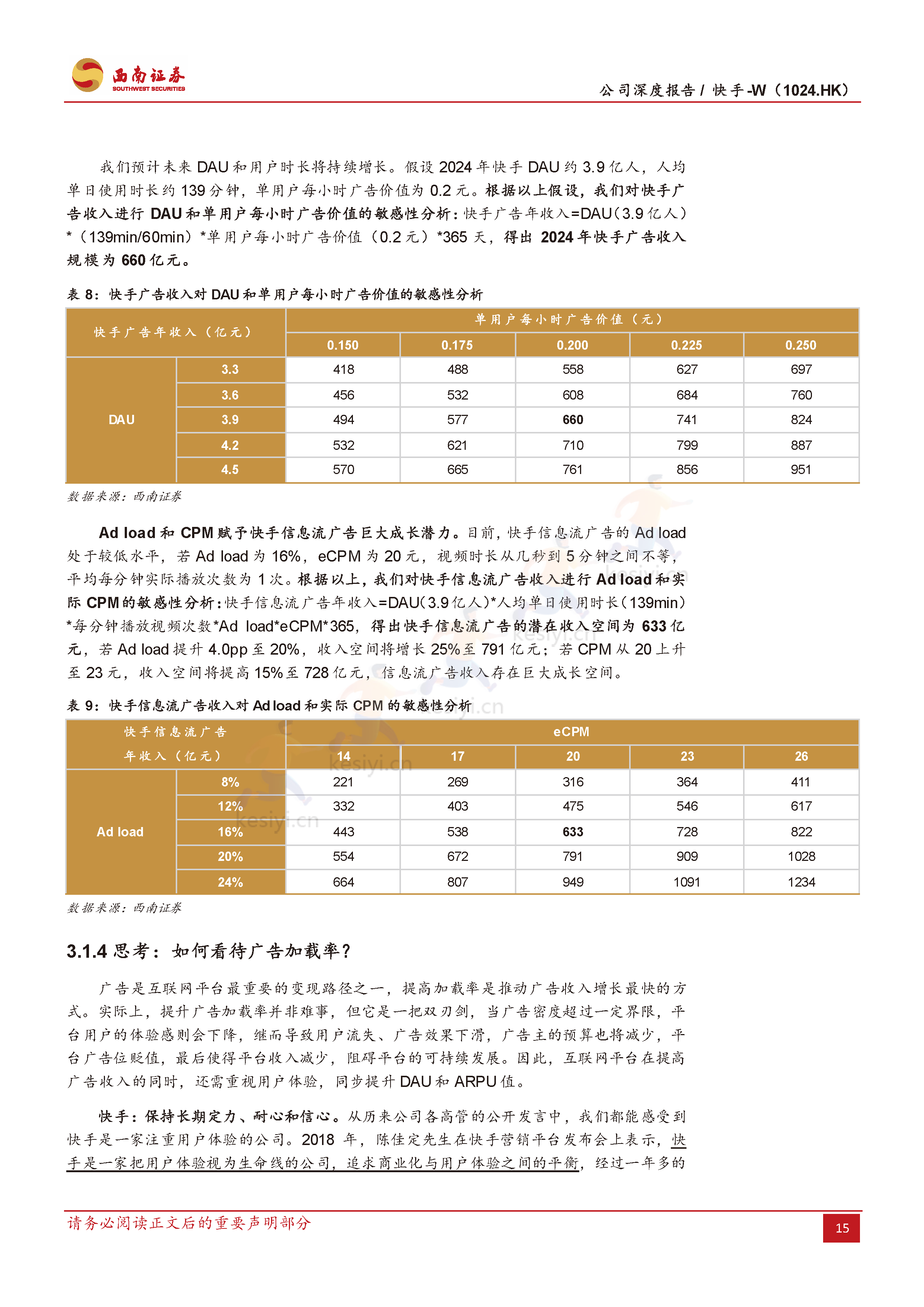 快手:流量稳健增长,盈利持续优化,电商势头强劲-西南证券 快手:流量稳健增长,盈利持续优化,电商势头强劲-西南证券