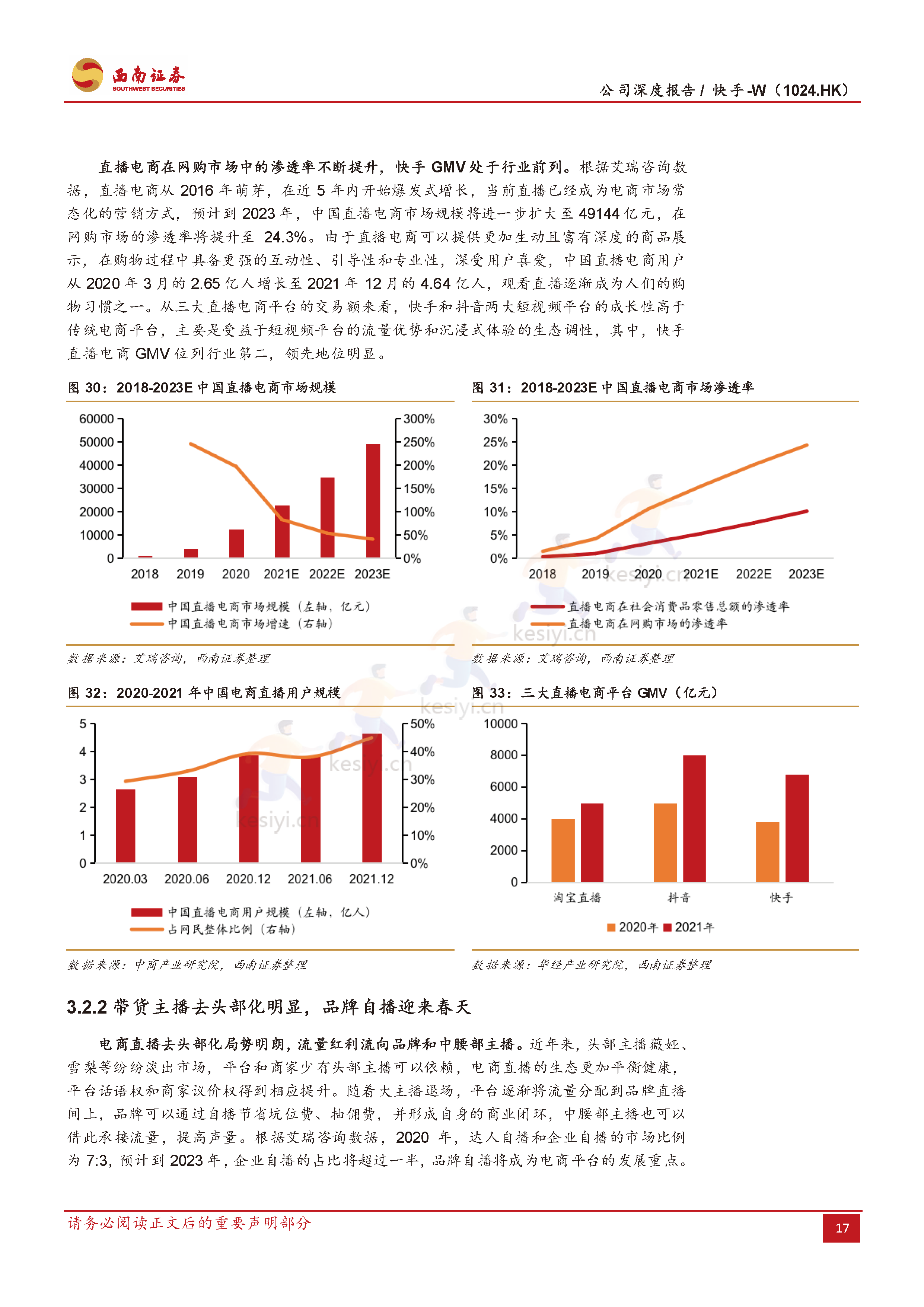 快手:流量稳健增长,盈利持续优化,电商势头强劲-西南证券 快手:流量稳健增长,盈利持续优化,电商势头强劲-西南证券