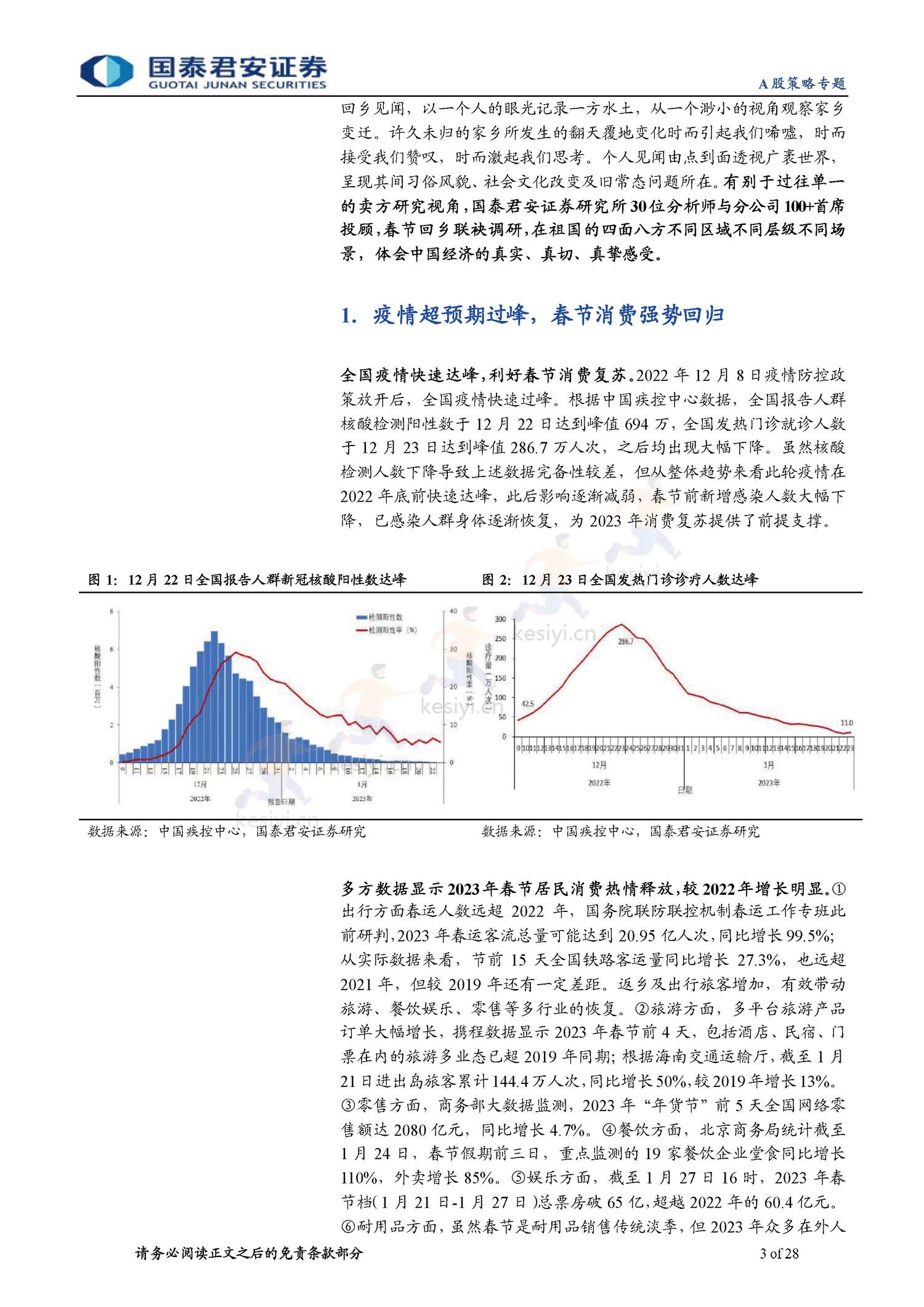 2023春节回乡见闻系列:春江水暖,消费新生-年味里的经济恢复与转型-国泰君安证券 2023春节回乡见闻系列:春江水暖,消费新生-年味里的经济恢复与转型-国泰君安证券