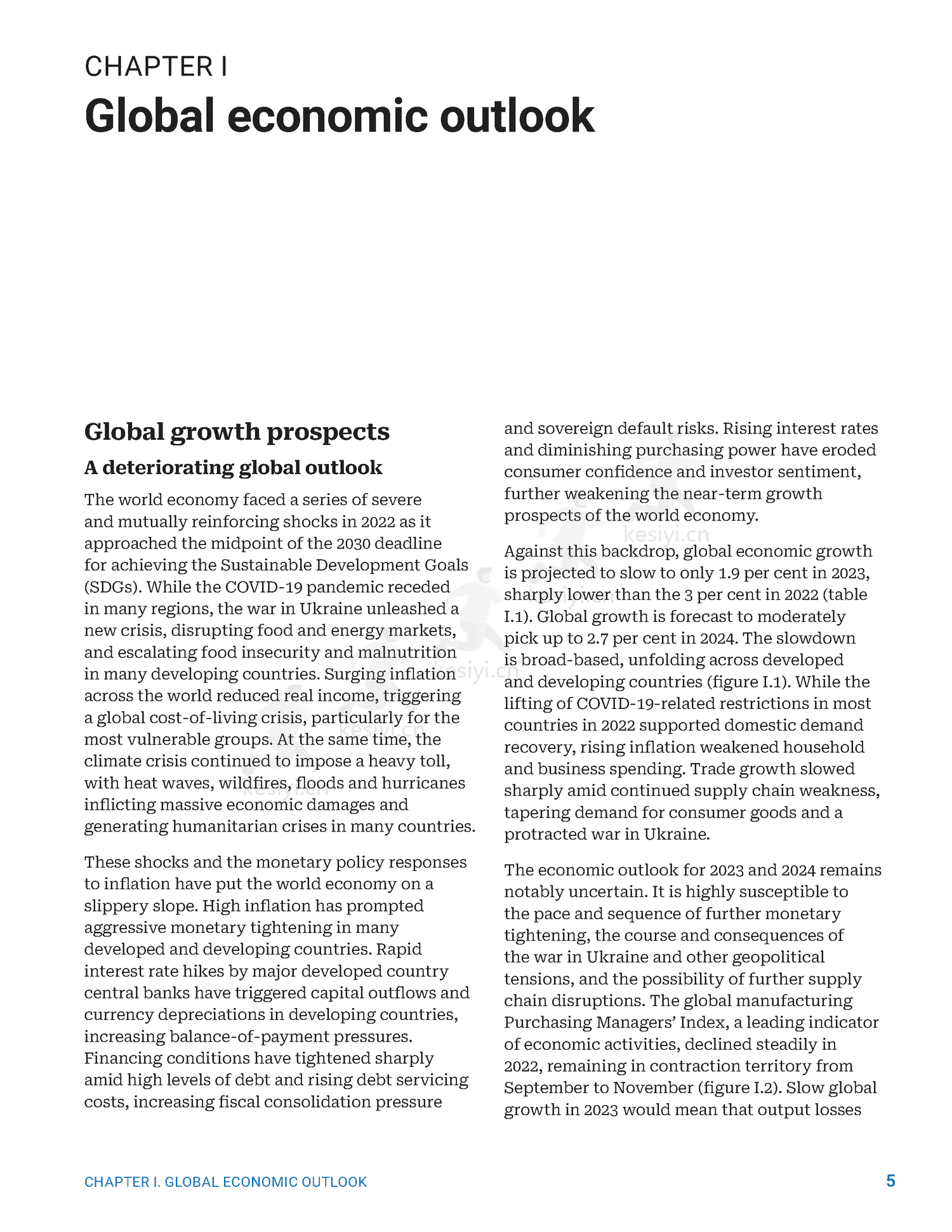 2023世界经济形式与展望报告(英)-联合国 2023世界经济形式与展望报告(英)-联合国