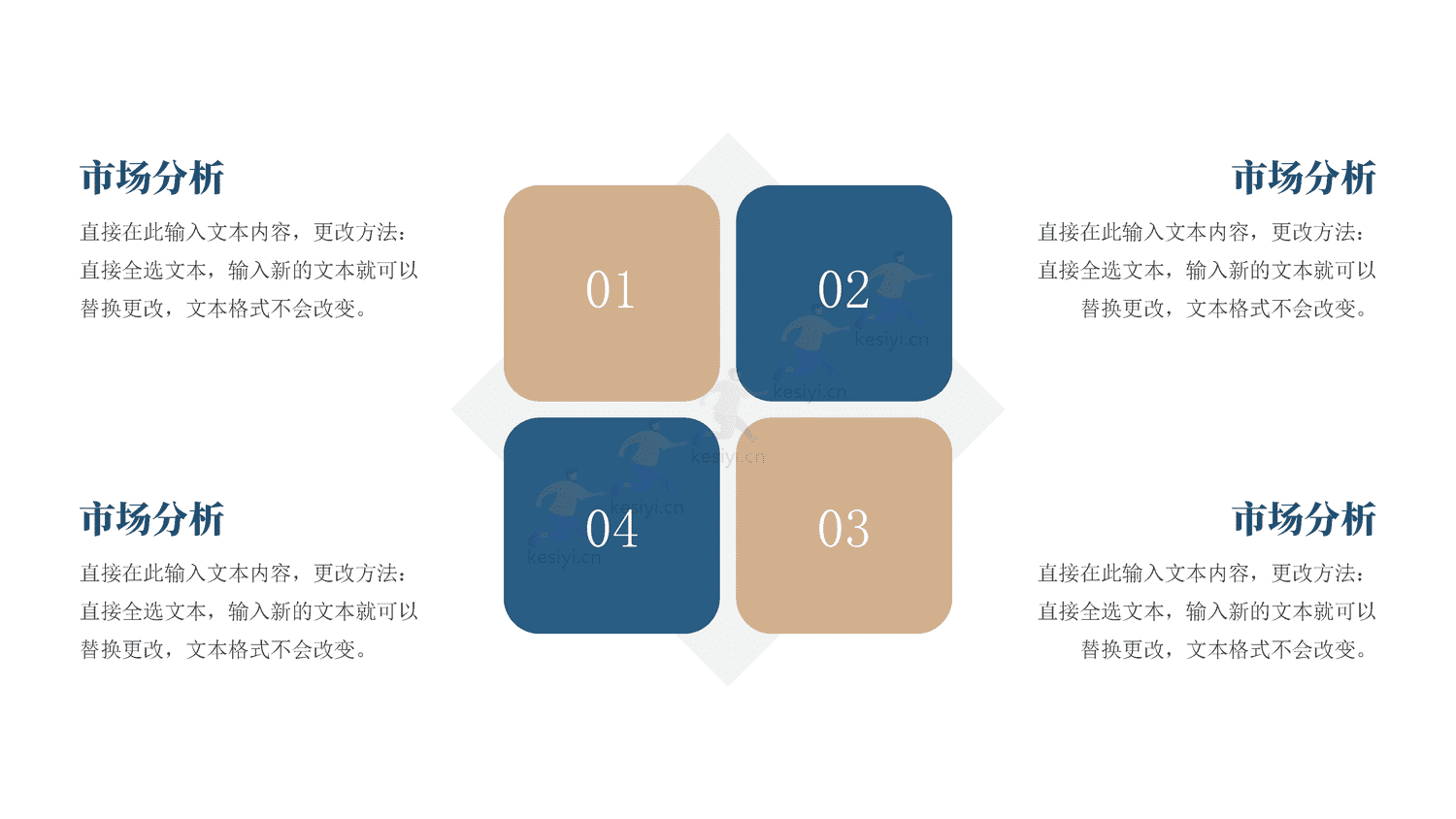 深蓝色水彩工作总结计划汇报PPT模板