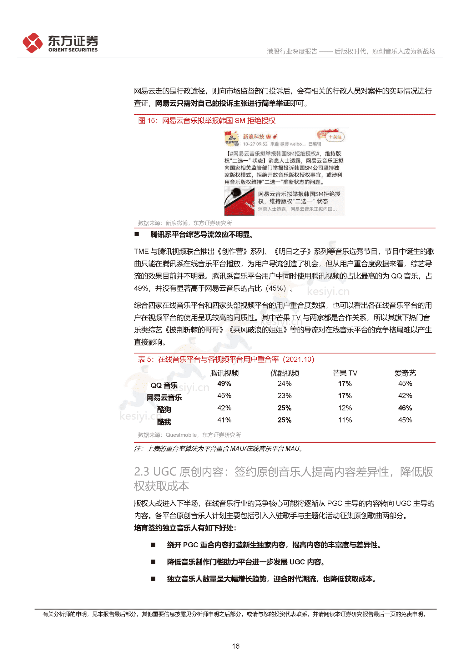 音乐行业深度报告:后版权时代,原创音乐人成为新战场-东方证券 音乐行业深度报告:后版权时代,原创音乐人成为新战场-东方证券