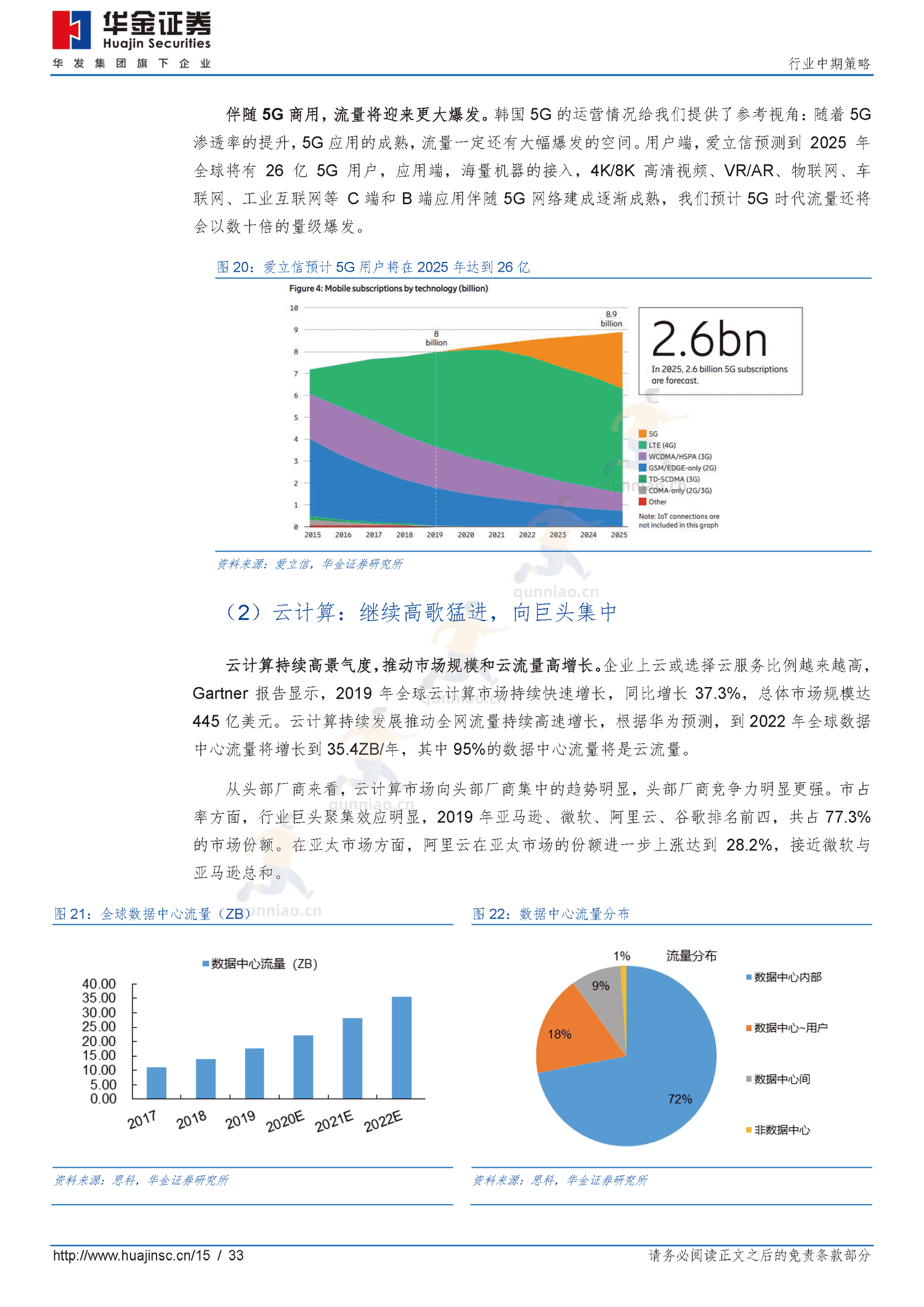 通信行业中期策略:拥抱“5G+云”新基建-华金证券 通信行业中期策略:拥抱“5G+云”新基建-华金证券